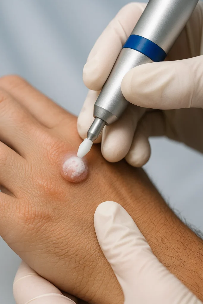example of wart removal Wigston using cryopen